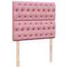 vidaXL Struttura Letto Pouf con Materassi Rosa 120x190 cm Velluto