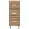 vidaXL Credenza rovere artigianale 34.5 x 34 x 90 cm Legno multistrato