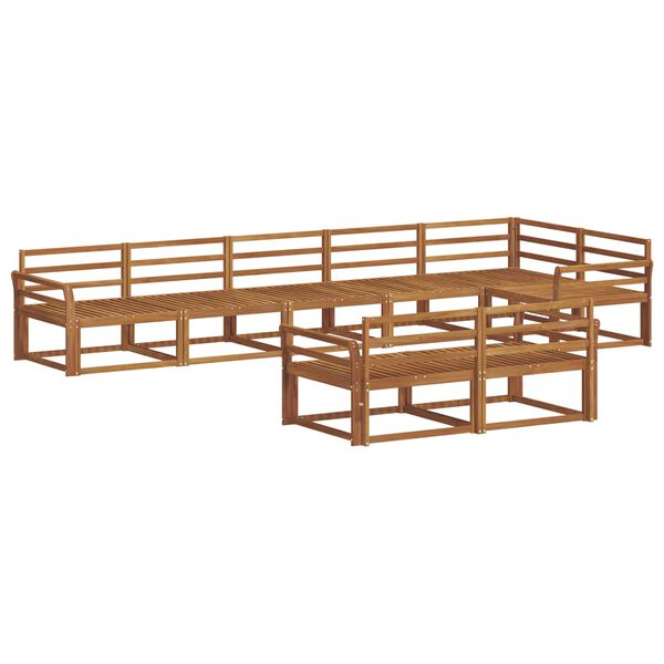 vidaXL Set di divani da esterno 8 pcs Naturale
