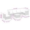 vidaXL Set Divani da Giardino 7 pz con Cuscini Beige in Polyrattan