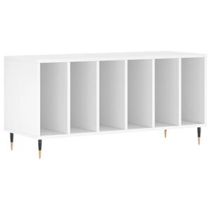 vidaXL Mobile Porta Dischi Bianco 100x38x48 cm in Legno Multistrato