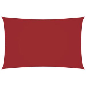 vidaXL Parasole a Vela Oxford Rettangolare 5x8 m Rosso