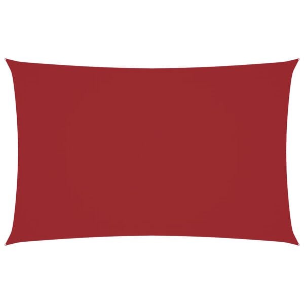vidaXL Parasole a Vela Oxford Rettangolare 5x8 m Rosso