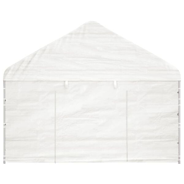 vidaXL Gazebo con Tetto Bianco 20,07x4,08x3,22 m in Polietilene