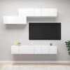vidaXL Set Mobili Porta TV 7 pz Bianco in Legno Multistrato