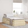 vidaXL Letto con contenitore e materasso Crema 90 x 190 cm Poliestere