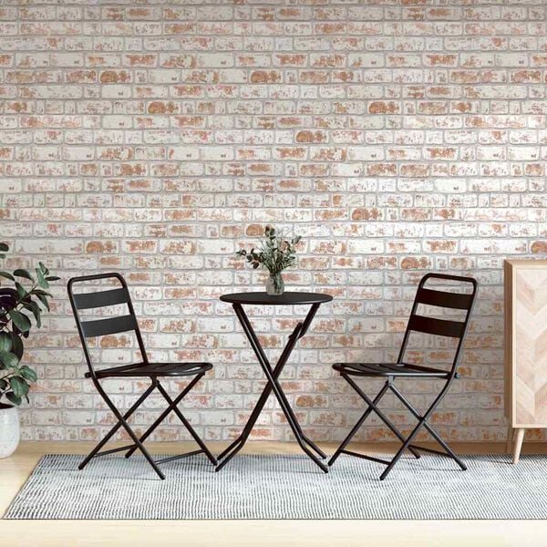 vidaXL Pannelli Murali 3D 10 pz Rosso e Bianco 100x50 cm EPS