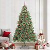 vidaXL Albero di Natale artificiale Verde 240 cm PVC e Metallo