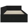 vidaXL Cornice del letto ad angolo Nero 90 cm x 200 cm Velluto
