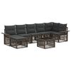vidaXL Set Divano da Giardino 8 pcs Grigio polyrattan