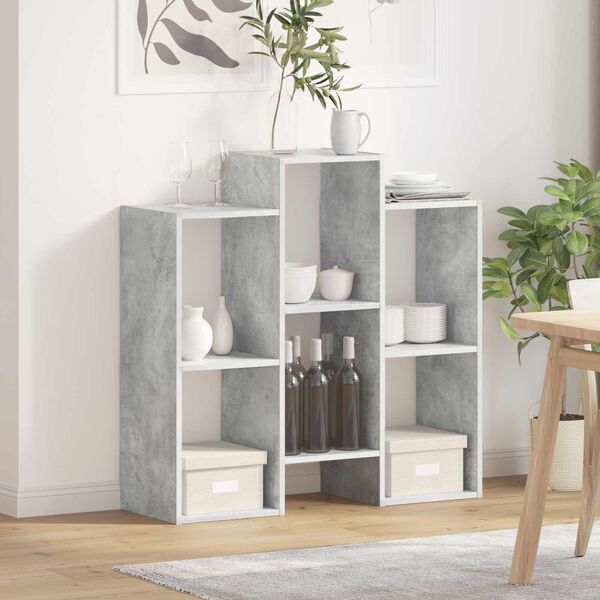 vidaXL Credenza Grigio cemento 90 x 30 x 90 cm