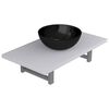 vidaXL Set Mobili da Bagno 2 pz Ceramica Bianco