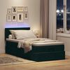 vidaXL Pouf Letto con Materasso e LED Verde Scuro 90x200cm in Velluto