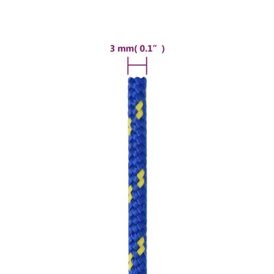 vidaXL Corda Nautica Blu 3 mm 50 m in Polipropilene
