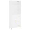 vidaXL Credenza Bianca 69,5x34x180 cm in Legno Multistrato