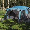 vidaXL Tenda da Campeggio con Portico per 4 Persone Blu Impermeabile