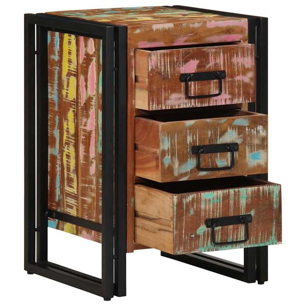 vidaXL Armadio da Notte 40 x 40 x 59 cm Legno Recuperato Massello