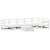 vidaXL Set Divani da Giardino 7 pz Bianco in Legno Massello di Pino