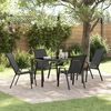 vidaXL Set da Pranzo per Giardino 5 pcs Nero