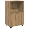 vidaXL Armadietto con Ruote Rovere Artigianale 55x40x91 cm Truciolato