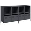 vidaXL Credenza Antracite 135x39x73,5 cm in Acciaio Laminato a Freddo