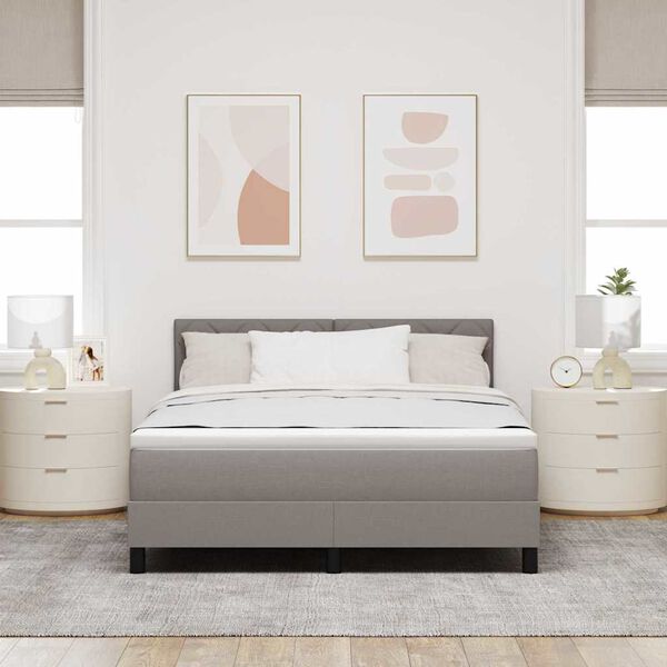 vidaXL Letto a molle con materasso Talpa 140 x 200 cm Tessuto