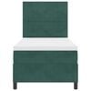 vidaXL Letto a molle con materasso Verde Scuro 100 x 200 cm Tessuto