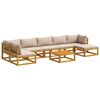 vidaXL Set di divani 8 pz Naturale Legno di Acacia Massello