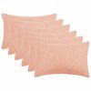 vidaXL Federa 6 pz HEERLEN Rosa 50 x 75 cm Boucl&eacute;