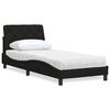 vidaXL Letto con Materasso Nero 80x200 cm in Tessuto