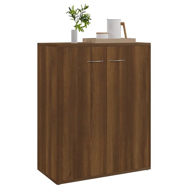 vidaXL Credenza Rovere Marrone 60x30x75 cm in Legno Multistrato