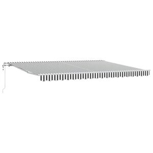 vidaXL Tenda Retrattile Automatica Antracite e Bianco 450x300 cm