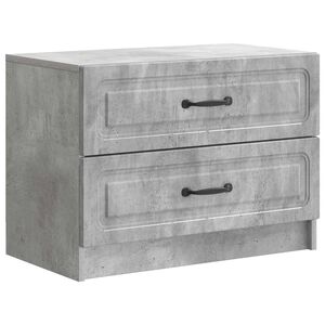 vidaXL Armadio da Notte Grigio Cemento 62 x 34,5 x 44,5 cm