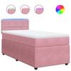 vidaXL Giroletto a Molle con Materasso Rosa 100x200 cm in Velluto