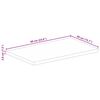 vidaXL Piano per Tavolo 60x40x3,8 cm Rettangolare Legno Massello Mango