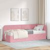 vidaXL Cornice del letto ad angolo Rosa 80 x 200 cm Velluto