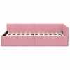 vidaXL Cornice del letto ad angolo Rosa 100 cm x 200 cm Velluto