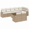 vidaXL Set Divano da Giardino 9 pz Beige e Bianco polyrattan