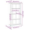vidaXL Libreria a 4 Ripiani Pino Messicano Corona Range 80x29x150 cm