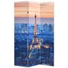vidaXL Paravento Pieghevole 120x170 cm Stampa Parigi di Notte