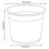 vidaXL Vaso per Fiori 200 pcs Nero &Oslash; 15 x 12.5 cm Plastica