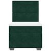 vidaXL Giroletto a Molle con Materasso Verde Scuro 80x200 cm Velluto