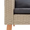 vidaXL Set Divani da Giardino 3 pz con Cuscini in Polyrattan Beige