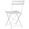 vidaXL Sedia Pieghevole da Giardino 2 pcs Bianco 42 x 46 x 82cm
