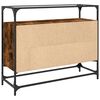 vidaXL Credenza Piano Vetro Rovere Fumo 98x35x81cm Legno Multistrato