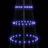 vidaXL Albero di Natale LED con 295 LED Blu 250 cm Metallo