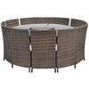 vidaXL Set da Pranzo da Giardino 7 pz con Cuscini Polyrattan Marrone