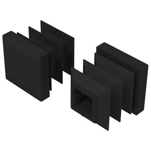 vidaXL Tappi terminali 2 pcs Nero 15 x 15 x 15 mm PP