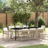 vidaXL Set da Pranzo per Giardino 9 pcs Beige polyrattan
