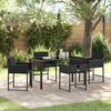 vidaXL Set da Pranzo per Giardino 5 pcs Nero polyrattan